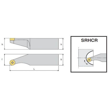 Soustružnický nůž - pro obrábění pístů - pravý - AKKO