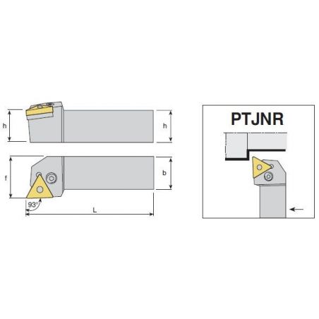 Soustružnický nůž - pro vnější soustružení - pravý - AKKO