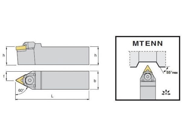 Soustružnický nůž - pro vnější soustružení -...