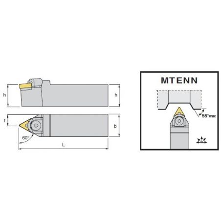 Soustružnický nůž - pro vnější soustružení - přímý AKKO
