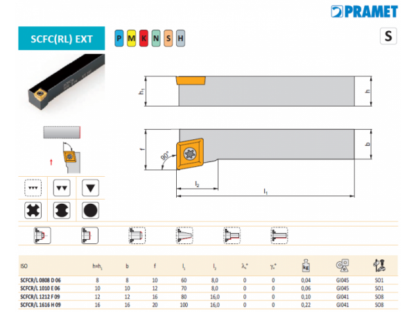 Soustružnický nůž - pro vnější soustružení -...