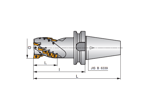 Válcová fréza s břity ve šroubovici JIS B 6339...