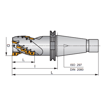Válcová fréza s břity ve šroubovici DIN2080 HELICAL AD - PRAMET
