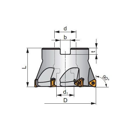 Čelní nástrčná fréza STN 10 - PRAMET