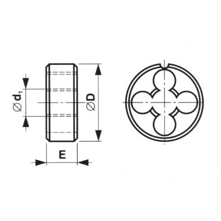 Závitová kruhová čelist HSS, Whitworthuv závit - CZ TOOL