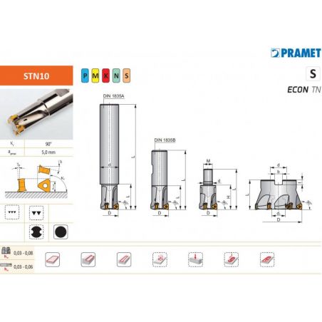 Modulární stopková fréza STN 10 - PRAMET