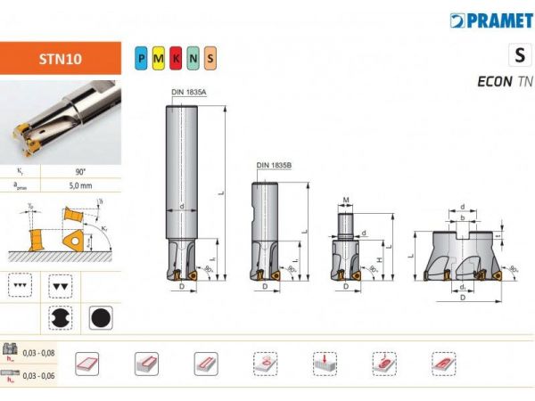 Stopková fréza DIN1835A STN 10 - PRAMET