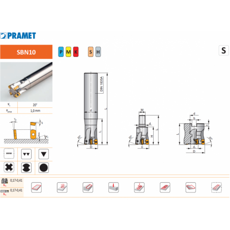 Modulární stopková fréza FHC SBN 10 - PRAMET