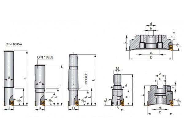 Čelní nástrčná fréza FORCE AD SAD 16 E - PRAMET