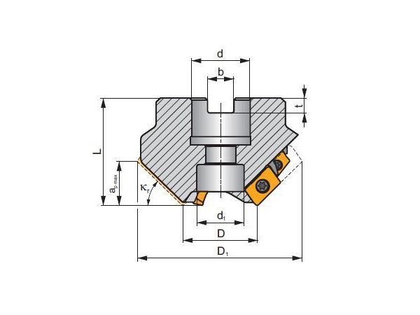 Fréza pro frézování úkosů J(T)-SXP16 - PRAMET