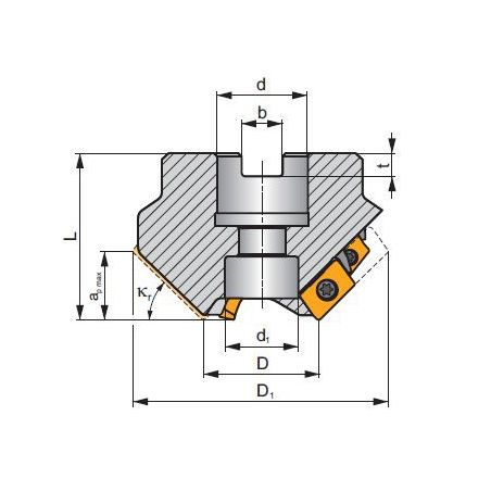 Fréza pro frézování úkosů J(T)-SXP16 - PRAMET