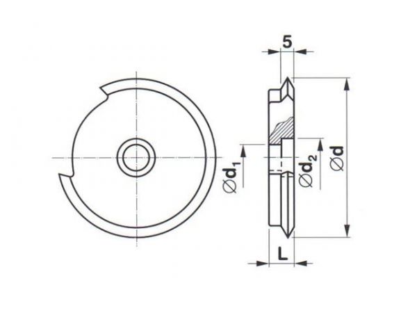 Nůž závitový - kotoučový, nástrčný na...