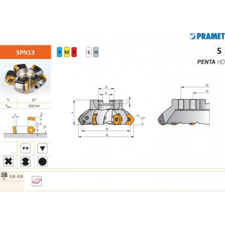 Čelní nástrčná fréza PENTA HD SPN 13 - PRAMET