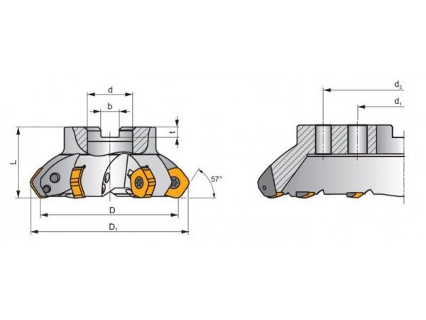 Čelní nástrčná fréza PENTA HD SPN 13 - PRAMET