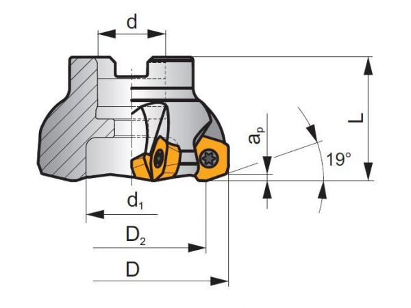 Nástrčná fréza PENTA HF SPD 09 - PRAMET