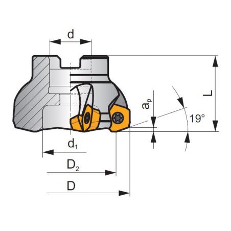 Nástrčná fréza PENTA HF SPD 09 - PRAMET