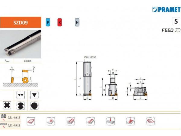 Stopková fréza HFC SZD 09,12 - PRAMET