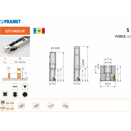 Hrubovací válcová fréza 50T03R-S90AD11E37-C PRAMET