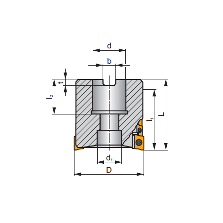 Hrubovací válcová fréza 50T03R-S90AD11E37-C PRAMET