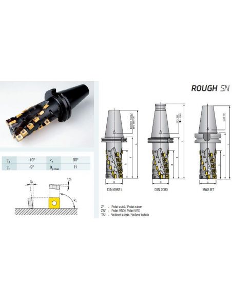 Hrubovací válcová fréza SLSN 104, 134 - PRAMET