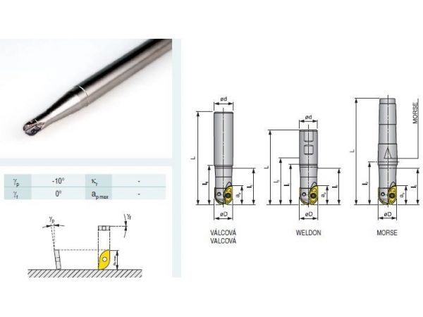Kopírovací fréza Weldon L2-SZP - PRAMET