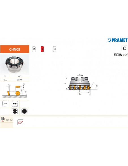 Čelní fréza SHN09 - PRAMET