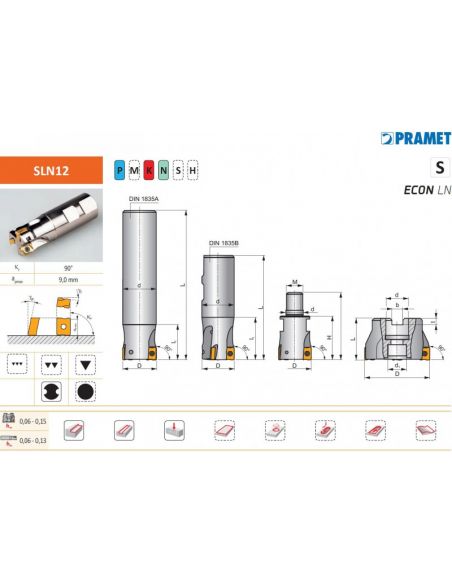Fréza do rohu stopková SLN12 - PRAMET