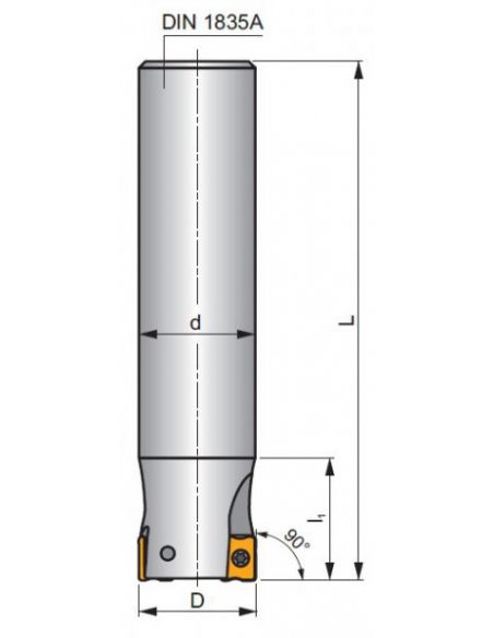 Fréza do rohu stopková SLN12 - PRAMET