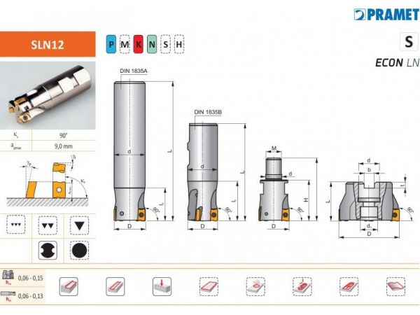 Fréza do rohu stopková Weldon SLN12 - PRAMET