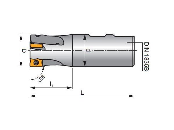 Fréza do rohu stopková Weldon SLN12 - PRAMET