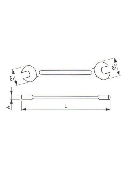 Klíč otevřený oboustranný tryskaný 230600.6T-3110T
