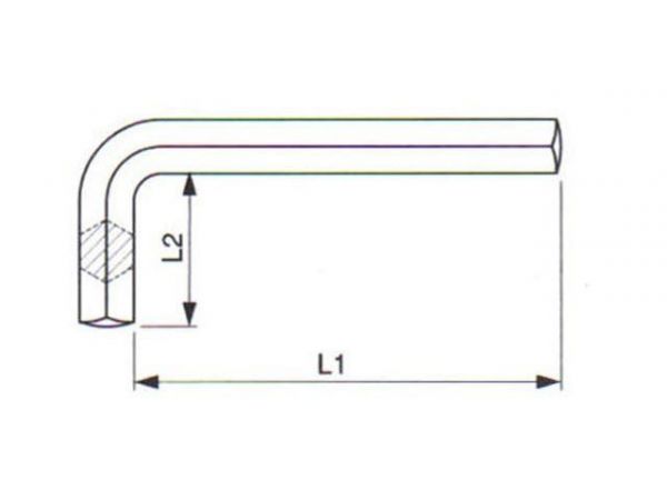 Klíč imbusový šestihranný, prodloužený...