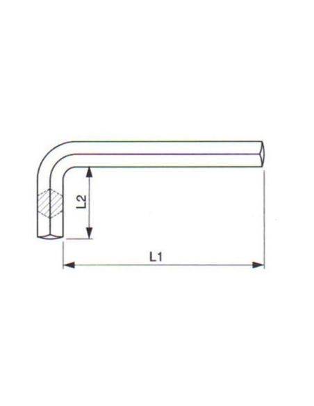 Klíč imbusový šestihranný, prodloužený 230710P.1 - TONA EXPERT