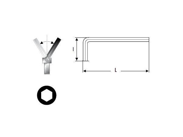 Klíč zástrčný šestihranný s kuličkou,...