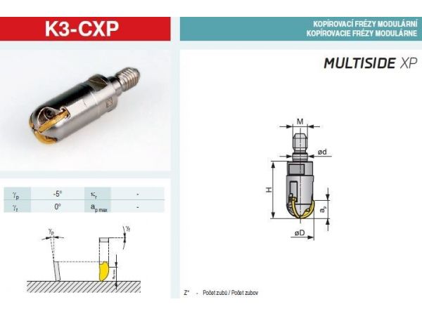 Kopírovací fréza modulární MULTISIDE K3-CXP -...
