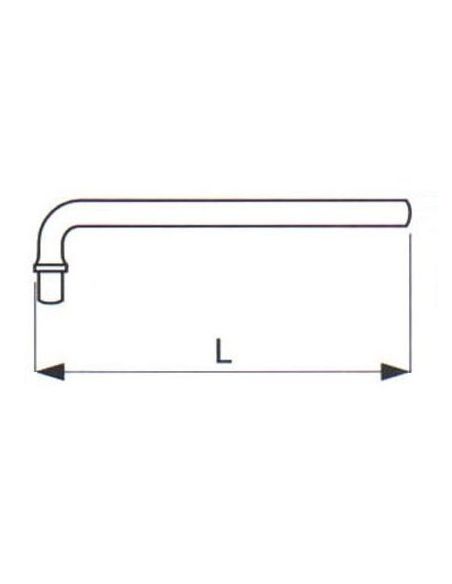 Rukojeť ohnutá 3/4" - 450mm - NAREX