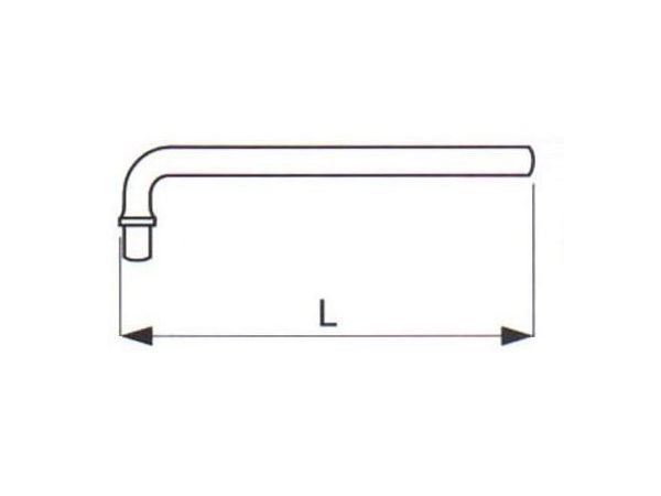 Rukojeť ohnutá 3/8" - NAREX