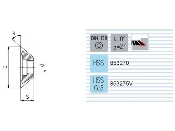 Fréza úhlová čelní F853275V - ZPS