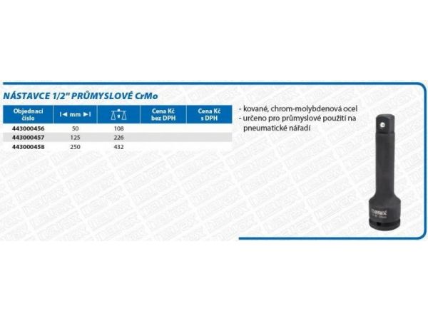 Nástavec průmyslový - 1/2" - 50mm - 23043302 -...