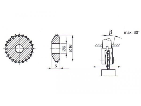Diamantový orovnávač, vícezrnné kolečko - 224912