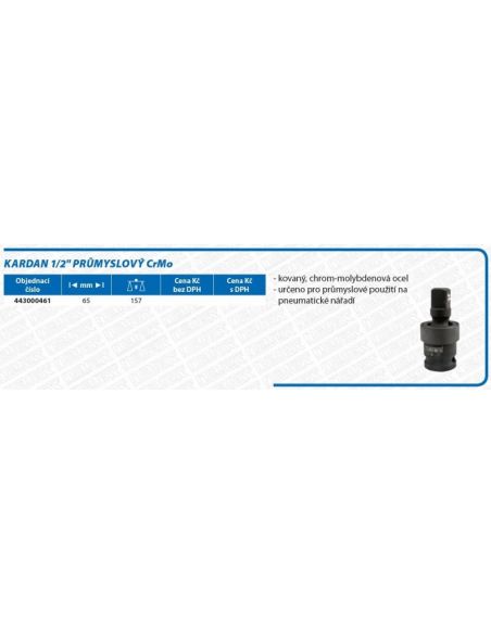 Kardan průmyslový 3/4" CrMo - K-1/2" - 24065101 - NAREX