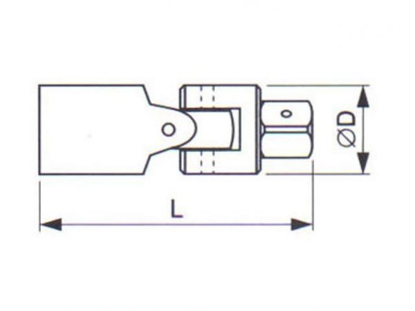 Kardan universální se čyřhranem -K 3/8-1102