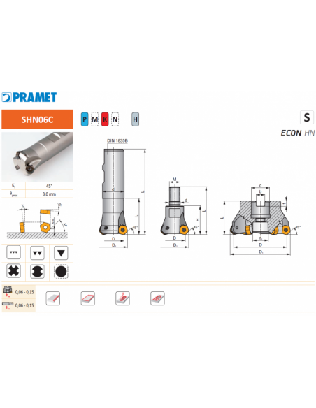 Stopková fréza SHN06 - PRAMET