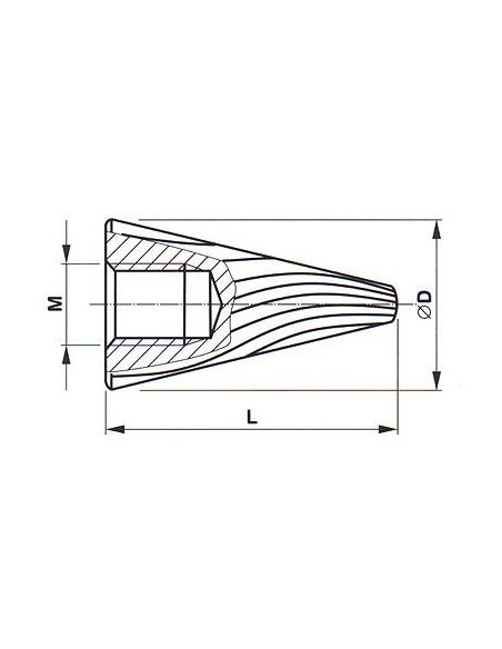 Technická fréza rašplovací s vnitřním závitem HSS 229310 typ 101-107 - MEDIN