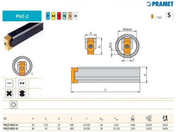 Nůž pro vnitřní obrážení - PRAMET