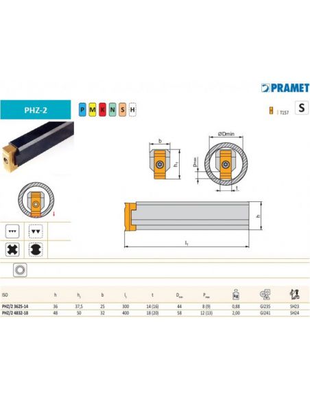 Nůž pro vnitřní obrážení - PRAMET