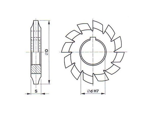 Sada tvarových kotoučových fréz na evolventní...