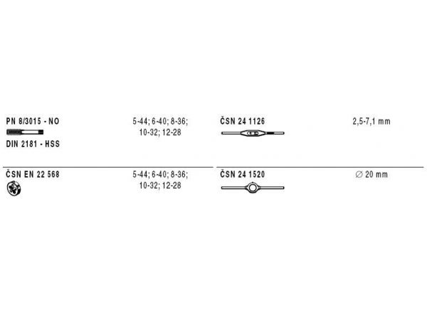 Sada závitořezných nástrojů - 238911