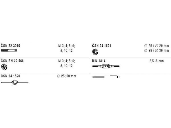 Sada závitořezných nástrojů - 238914.2