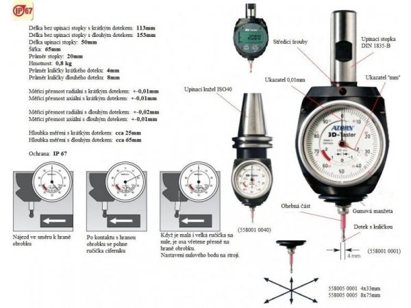 Univerzální DIGI 3D taster - 5580010005 -...